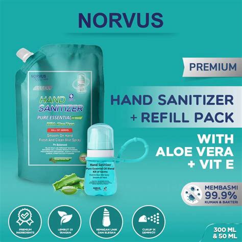 Promo HAND SANITIZER 50ML WITH STRAP & HAND SANITIZER REFILL 300ML ...