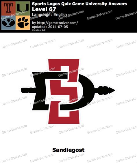 Sports Logos Quiz Game University Level 67 - Game Solver