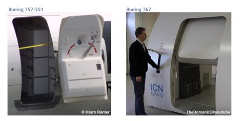 Why does Boeing use two different door-types (B757 hinge vs. B767 slide ...