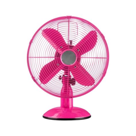 Buy Hot Pink Oscillating Metal Desk Fan from Fusion Living