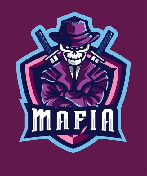 Premium Vector | Skull mafia e sports logo