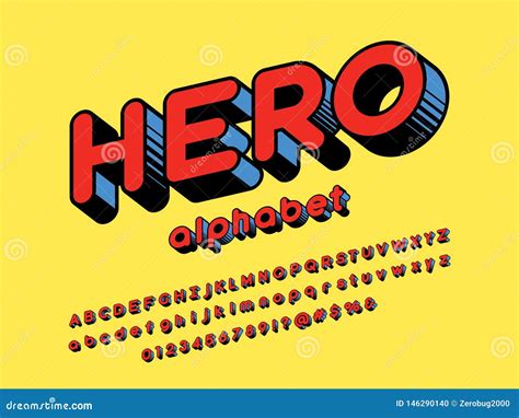 Superhero font stock vector. Illustration of lettering - 146290140