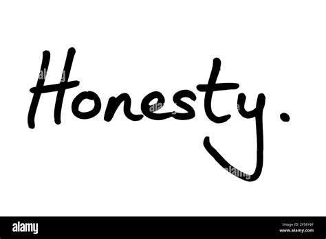 The word Honesty, handwritten on a white background Stock Photo - Alamy