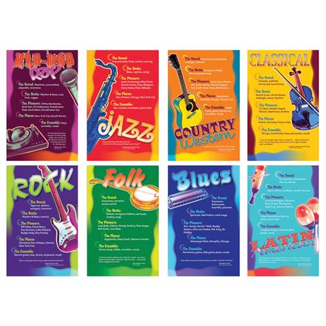 Music Genres Bulletin Board Set - NST3059 | North Star Teacher Resource | Miscellaneous