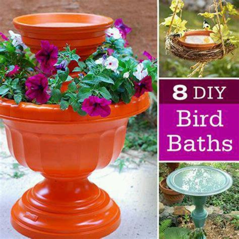 DIY bird baths | Outdoor Dreams | Pinterest