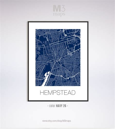 Hempstead New York Hempstead NY Map Hempstead Map Hempstead | Etsy