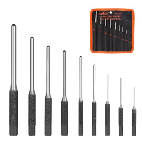 9pc Forged Steel Roll Pin Punch Set in Roll Up Case Rifle Gunsmithing Jewelers - Walmart.com