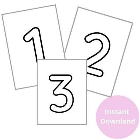 Coloring Pages 0-9 Numbers Printable, Number Coloring Book Educational ...