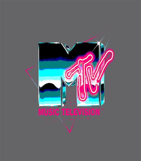 Mademark X Mtv Retro Mtv Logo 80S Chrome Effect Neon Colors Vintage Mtv ...