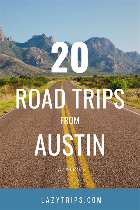 20 Best Road Trips From Austin, Texas - LazyTrips | Road trip fun, Road ...