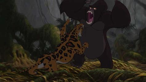 Kerchak fights Sabor. | Tarzan, Predator, Disney characters