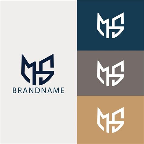 Premium Vector | Modern monogram initial letter mhs logo template