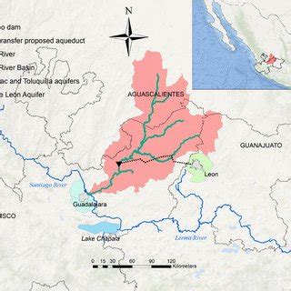 Map of the Verde River Basin and main cities (Source of GIS layers: ©... | Download Scientific ...