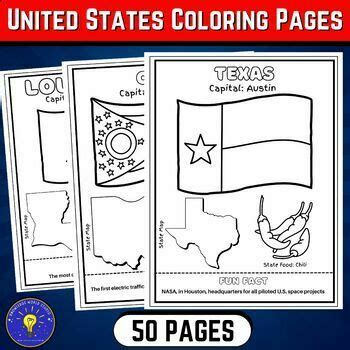 States And Capitals Coloring Pages