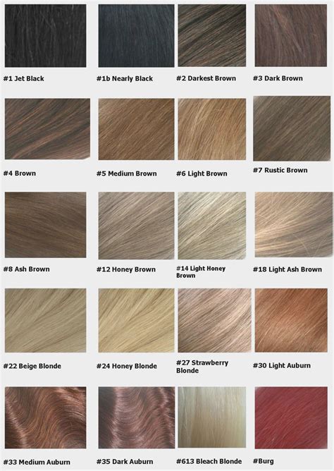 Clairol Hair Color Chart