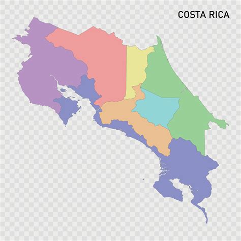 Isolated colored map of Costa Rica with borders 25354780 Vector Art at ...