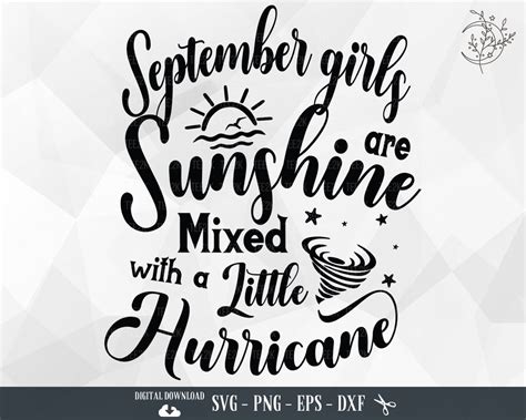 September Birthday SVG September Girls Are Sunshine Mixed - Etsy