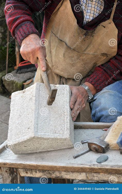 Stonemason stock photo. Image of craft, handicraft, worker - 34444940