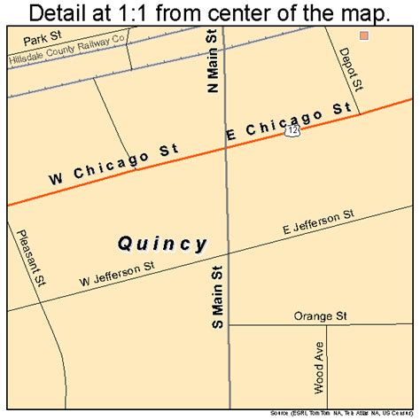 Quincy Michigan Street Map 2666640