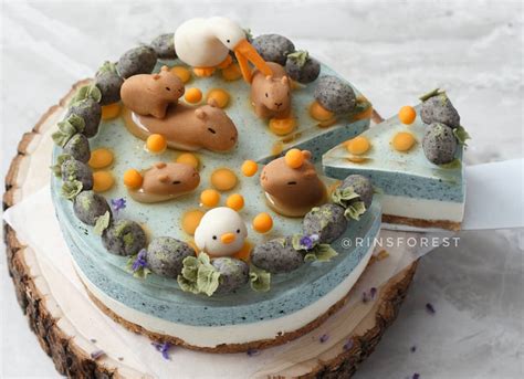 Student Creates Cake Inspired by Capybara Hot Springs in Japan - Wallpaper Data