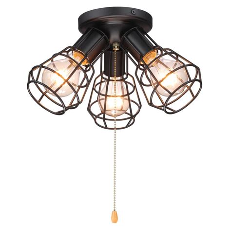 Williston Forge Industrial Semi Flush Mount Ceiling Light With Pull ...