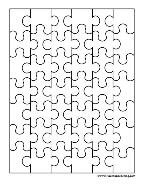 Puzzle piece template, Puzzle pieces, Free printable puzzles