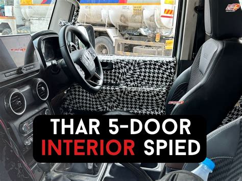 Mahindra Thar 5-door interior spotted in detail! » MotorOctane