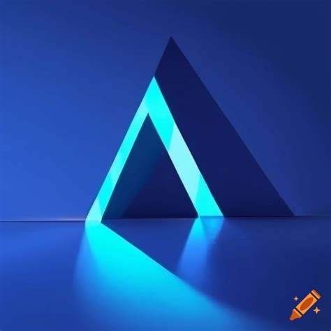 Blue triangle shadow art