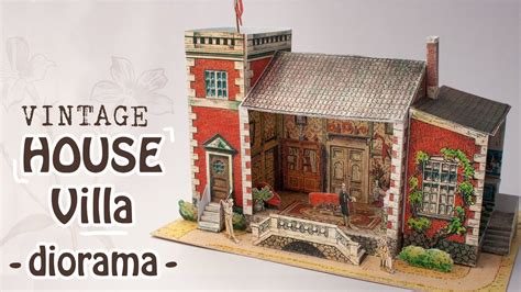 Vintage Little House Villa Diorama (vintage papercraft) - YouTube