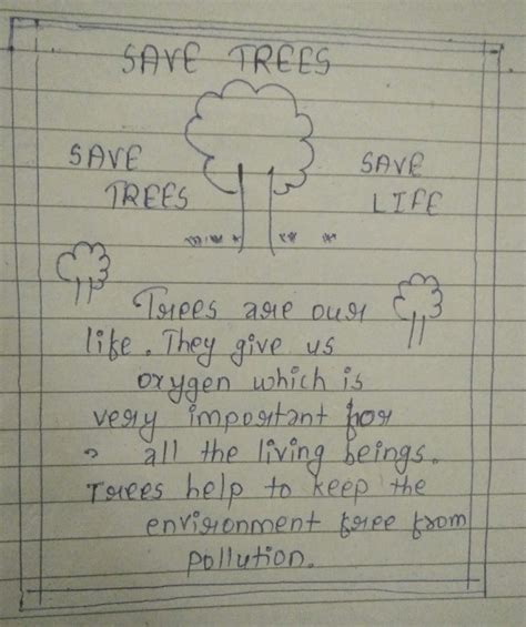 How To Make A Poster On Save Trees