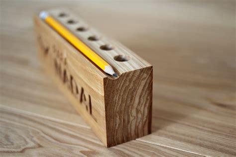 Wooden desk organizer, pencil holder #1 | Wooden desk organi… | Flickr