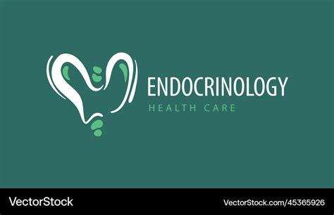 Logo for endocrinology Royalty Free Vector Image