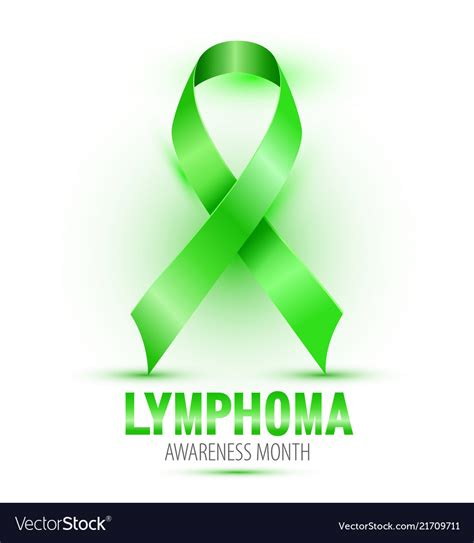 Lymphoma cancer ribbon isolated on white Vector Image