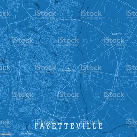 Fayetteville Nc City Vector Road Map Blue Text Stock Illustration - Download Image Now ...