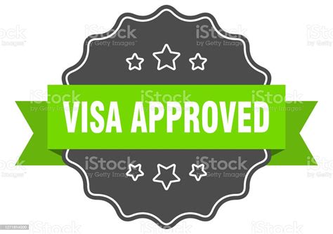 Visa Approved Label Visa Approved Isolated Seal Sticker Sign Stock ...