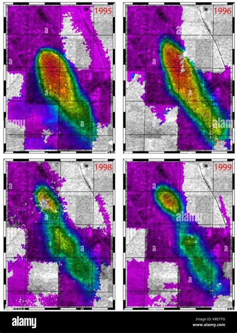 Lost Hills Subsidence interferogram Stock Photo - Alamy