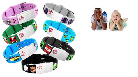 Minecraft Medical ID Bracelets For Kids And Adults-SEA3500C, 60% OFF