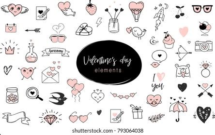 Love Doodles Hand Drawn Illustrations Quotes Stock Vector (Royalty Free ...