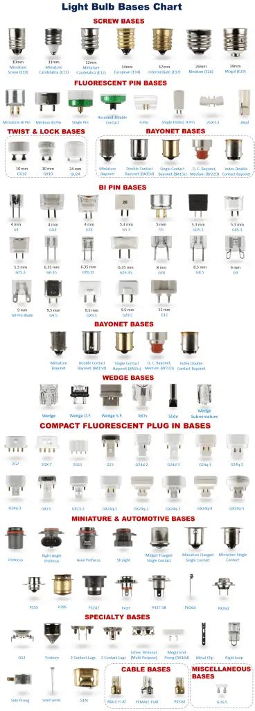 Light Bulb Base or Socket Sizes Explained - A Complete Guide – Light ...