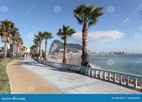 Promenade in La Linea Spain Editorial Image - Image of gibraltar, costa ...