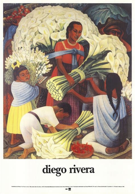 Diego Rivera - 1997 Diego Rivera 'The Flower Vendor' Modernism USA ...