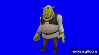 [MMD] Shrek Does the Fortnite Default Dance on a Blue Screen on Make a GIF