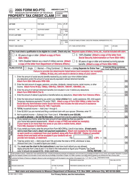 2022 Mo Ptc Tax Credit Fillable Form - Fillable Form 2024