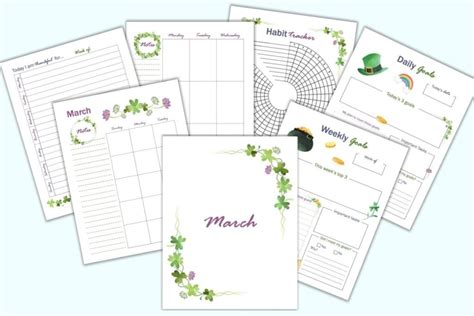 Printable March Planner Pages for Happy Planner & US Letter - The ...