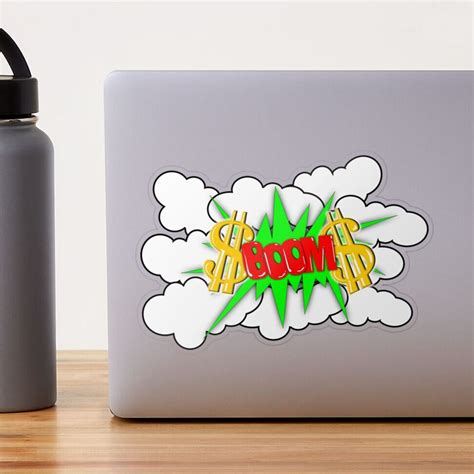 boom,cartoon Plastic Stickers, Personalized Water Bottles, Transparent ...