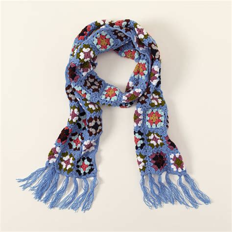 Granny Square Crochet Scarf | Accessories | Uncommon Goods