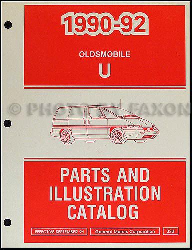 1990-1992 Oldsmobile Silhouette Parts Book Original