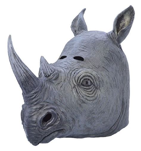 Rhino - Rubber Masks - Rhino (Mask) - Unisex - One Size - Wonderland Fancy Dress - (Powered by ...