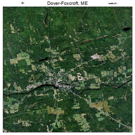 Aerial Photography Map of Dover Foxcroft, ME Maine