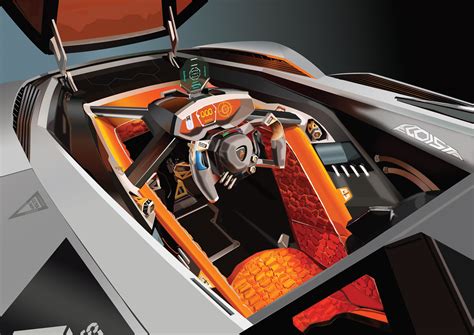 Lamborghini Egoista Interior Render on Behance